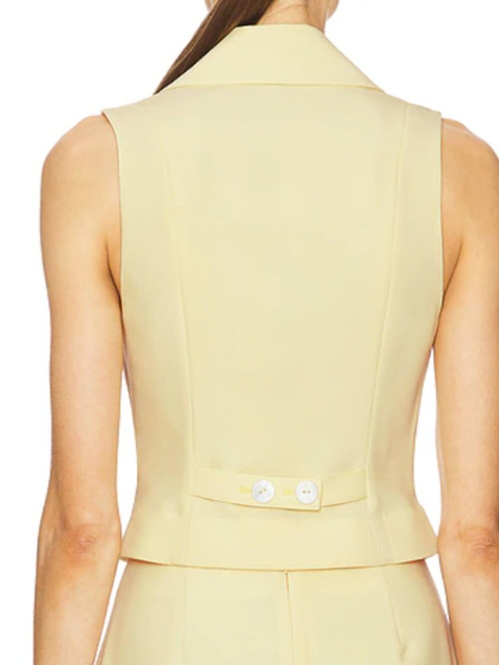Revolve L'Academie Carinne Vest Top, Color Lemon, Size Small - Picture 3 of 9